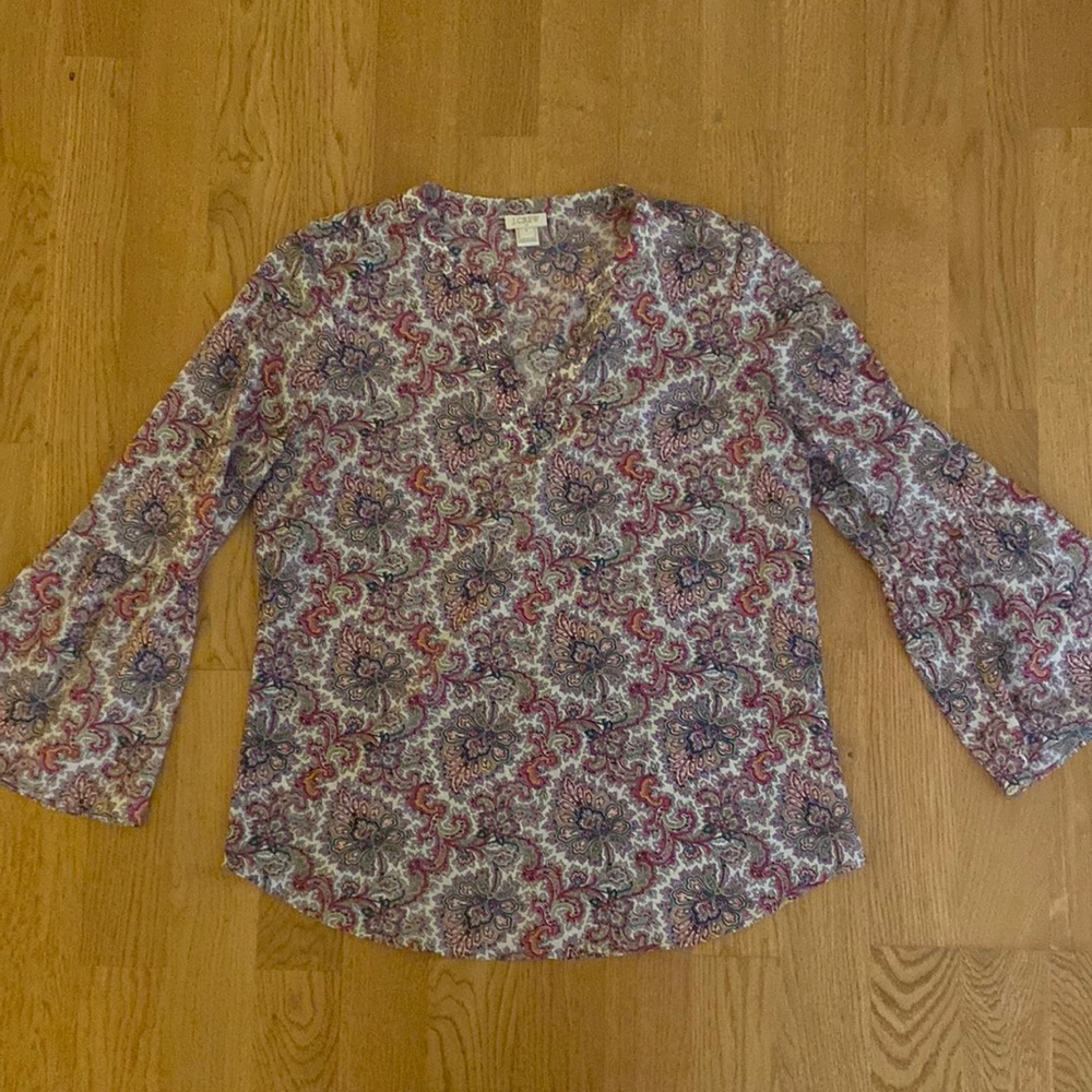 J Crew paisley dress top